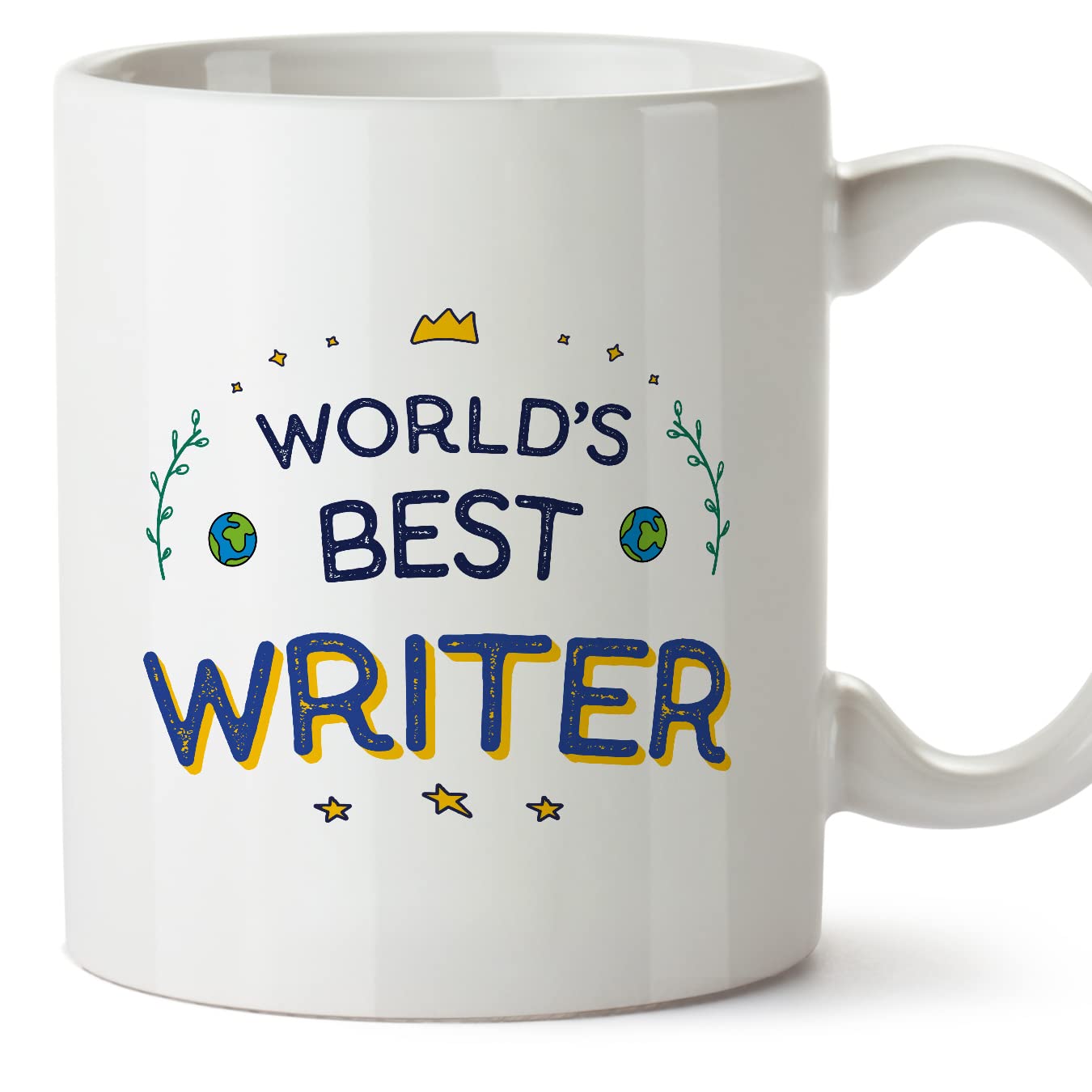 MUGFFINS Writer Mug - in English - World's Best - Funny Gift for Colleagues - Ceramic 11oz Mug — image 1