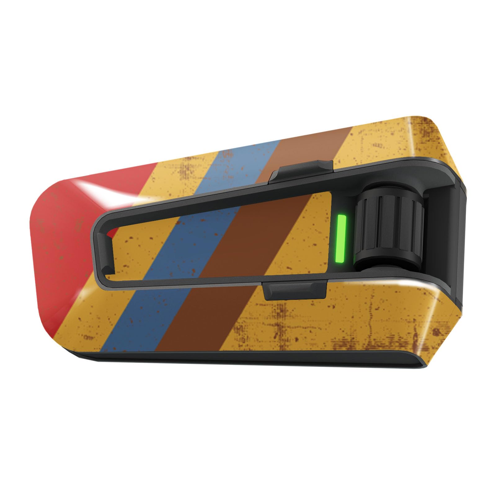 MC MOTOPARTS Headsets Decal Protection Cover Sticker x2 RE004 Vintage Retro Yellow Compatible with Cardo Packtalk Edge