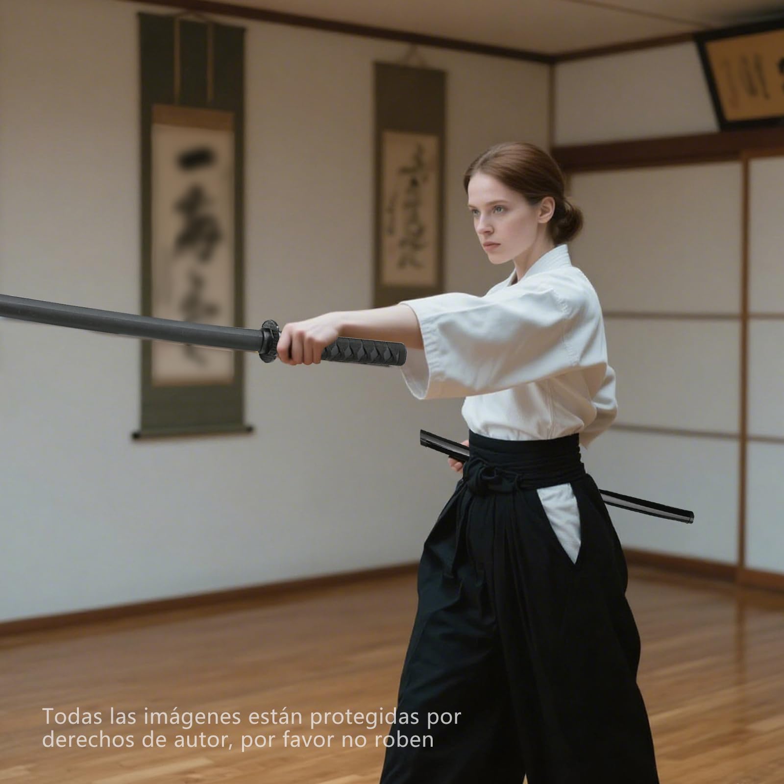 Patina Espada Japonesa de Madera con Vaina - Cosplay para, Estilo Samurai | Juego de rol cosplay Iaido Bokken
