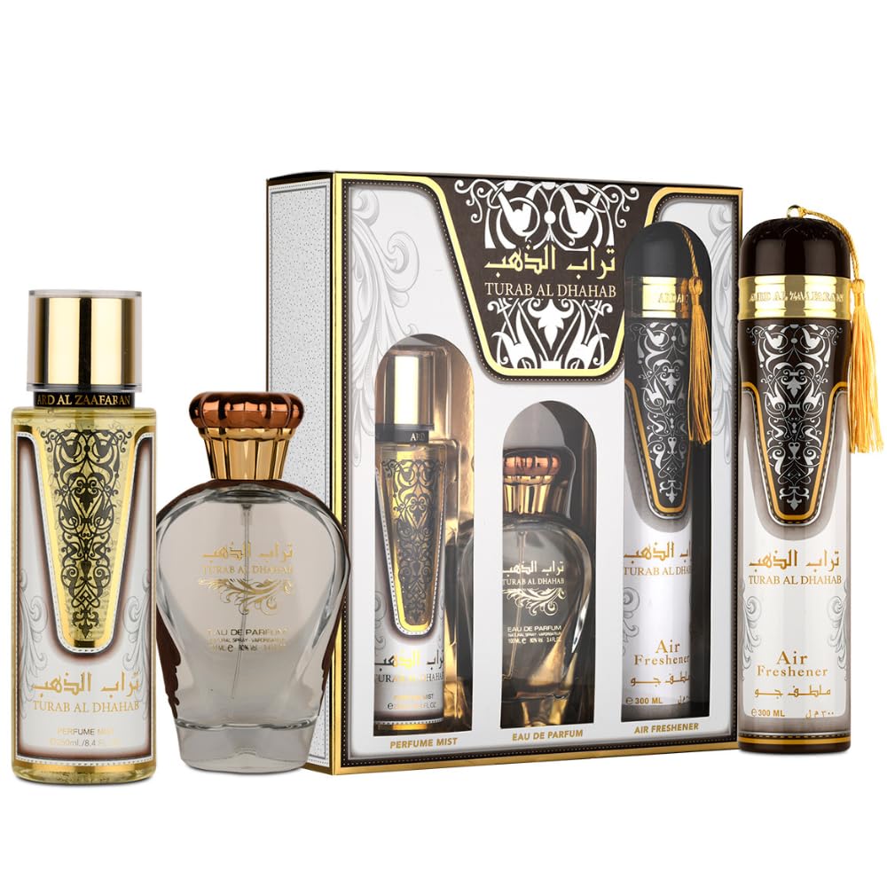 Ard Al Zaafaran Turab Al Dhahab 3 Piece Gift Set: Eau de Parfum 100ml - Perfume