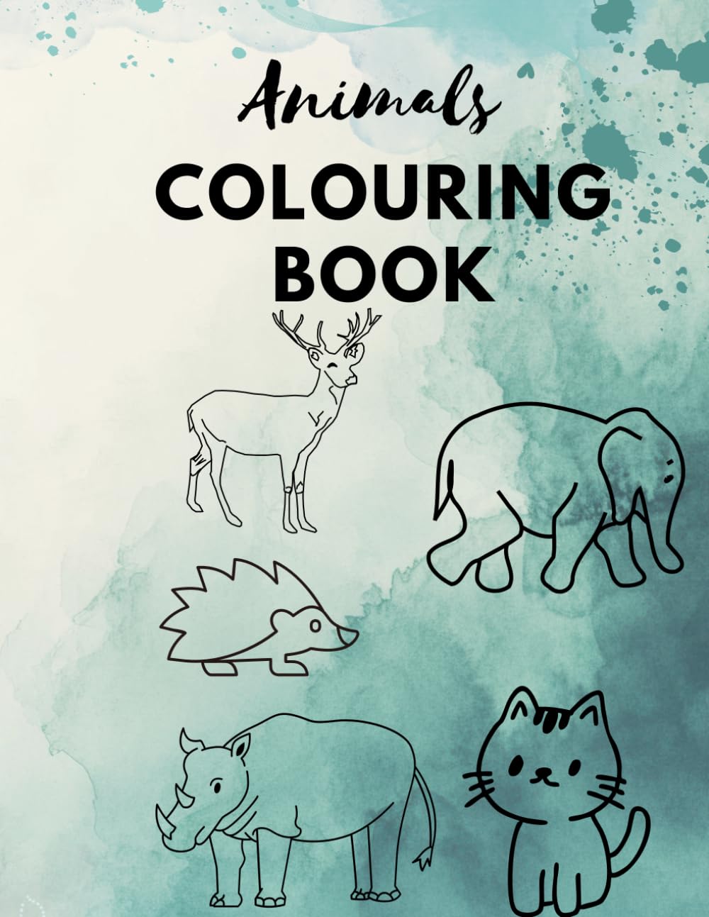 Animals colouring book: Cute animals drawing for colouring perfect for children.