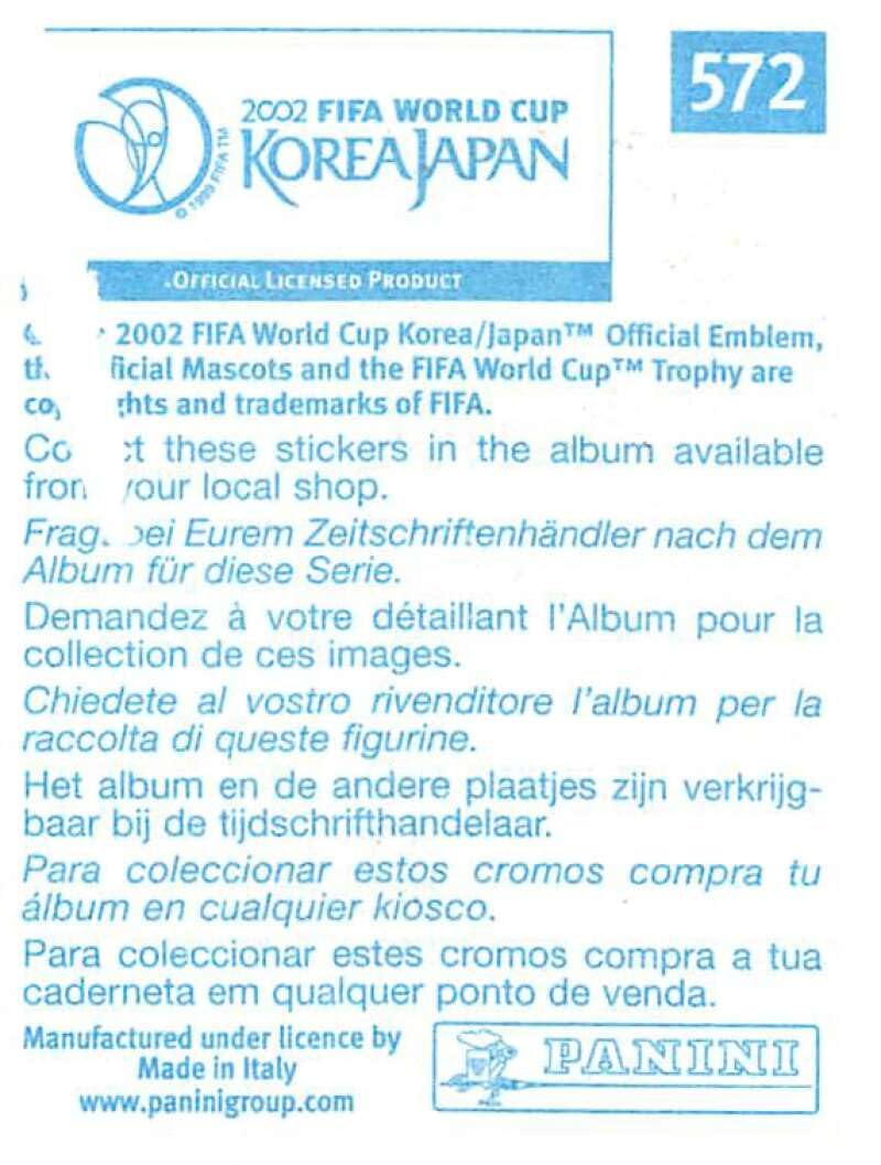 Amazon.com: 2002 Panini World Cup Stickers #572 Raouf Bouzaiene