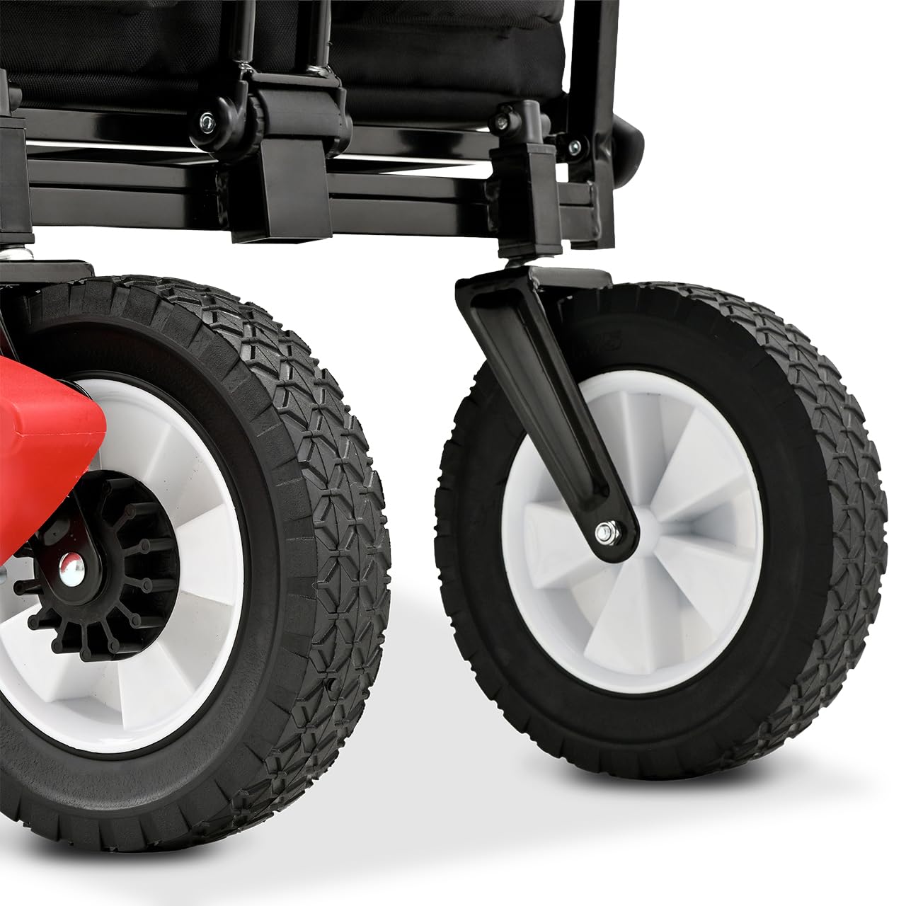 FUXTEC Carrello pieghevole CT100 - Bollerwagen con tetto removibile - per bambini 3-6 anni - Portata fino a 75kg - Ruote larghe per ogni terreno - Sacca posteriore fissa - Tessuto lavabile