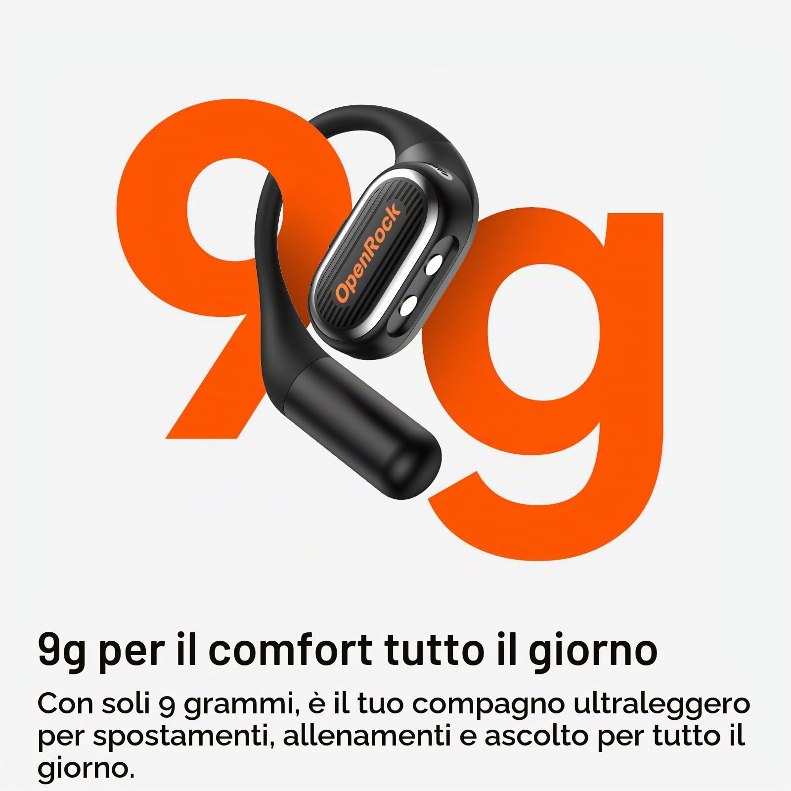 Link 20 Cuffe Bluetooth Aperto Ear con Microfono Boom Rimovibile 5 Mik Cancellazione del Rumore durante le Chiamate, Batteria 52 Ore Impemeabile lPX7, Cufne Senza Fili per Lavoro, Call