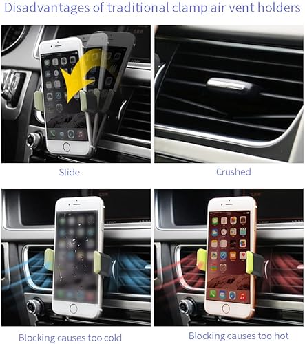 Miniatura 4 de KUCOK Soporte de teléfono para automóvil para BMW X5 2019-2023 y X6 2020-2023, soporte para teléfono celular para ventilación de automóvil, soporte