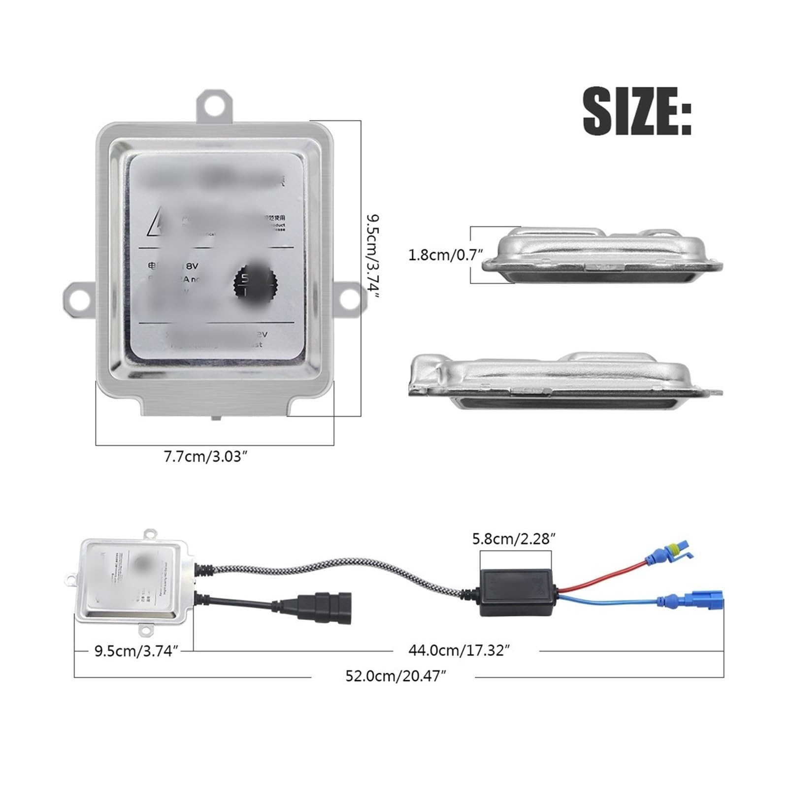 Unidad de controlador de módulo de giro Arranque rápido para bloque de balasto CA 55W para encendido Digital xenón para coche para bombilla H7 H1 H4 H3 H11 H8 H13(2PCS)