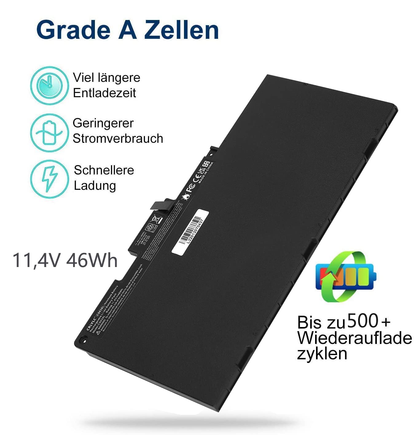 46Wh CS03XL CSO3XL TA03XL Batteria per Portatile HP EliteBook 745 755 840 850 G3 G4 848 G3 ZBook 15u G3 G4 mt42 mt43 800513-001 800231-141 T7B32AA HSTNN-I33C-4/5 HSTNN-IB6Y HSTNN-DB6U CS03046XL