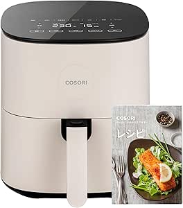 COSORI コソリ ノンフライヤー 4.7L 大容量 家庭用 電気 エアフライヤー 最高温230℃ 揚げ物 ポテト 惣菜 日本語レシピ付き タイマー 自動電源オフ PSE認証済み アイボリー CAF-L501-WJP
