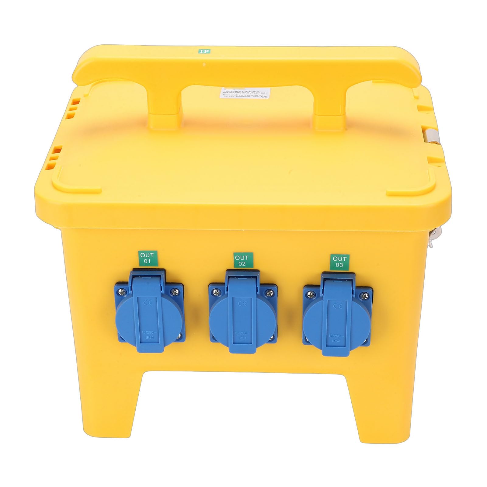Cocoarm Scatola di Distribuzione dell'alimentazione, Presa Elettrica Portatile Impermeabile con 6 Prese, 16 A per Cantiere e Uso Esterno