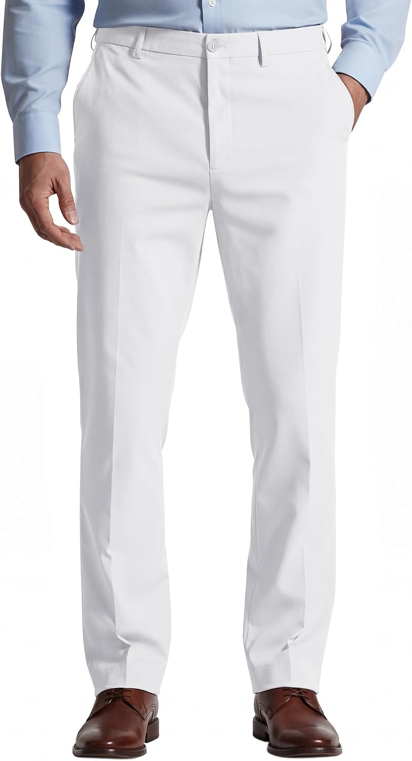 COOFANDY Mens Classic Dress Pants Expandable Waist Suit Pants Breathable Business Casual Slacks