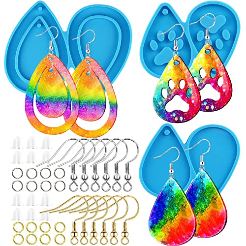 323 Pcs Resin Kits And Molds Complete Set, Resin Earring Mold, Earring Making Kit, Earring Hooks For Diy Resin Jewelry Molds Resin Casting With Earring #TOP13