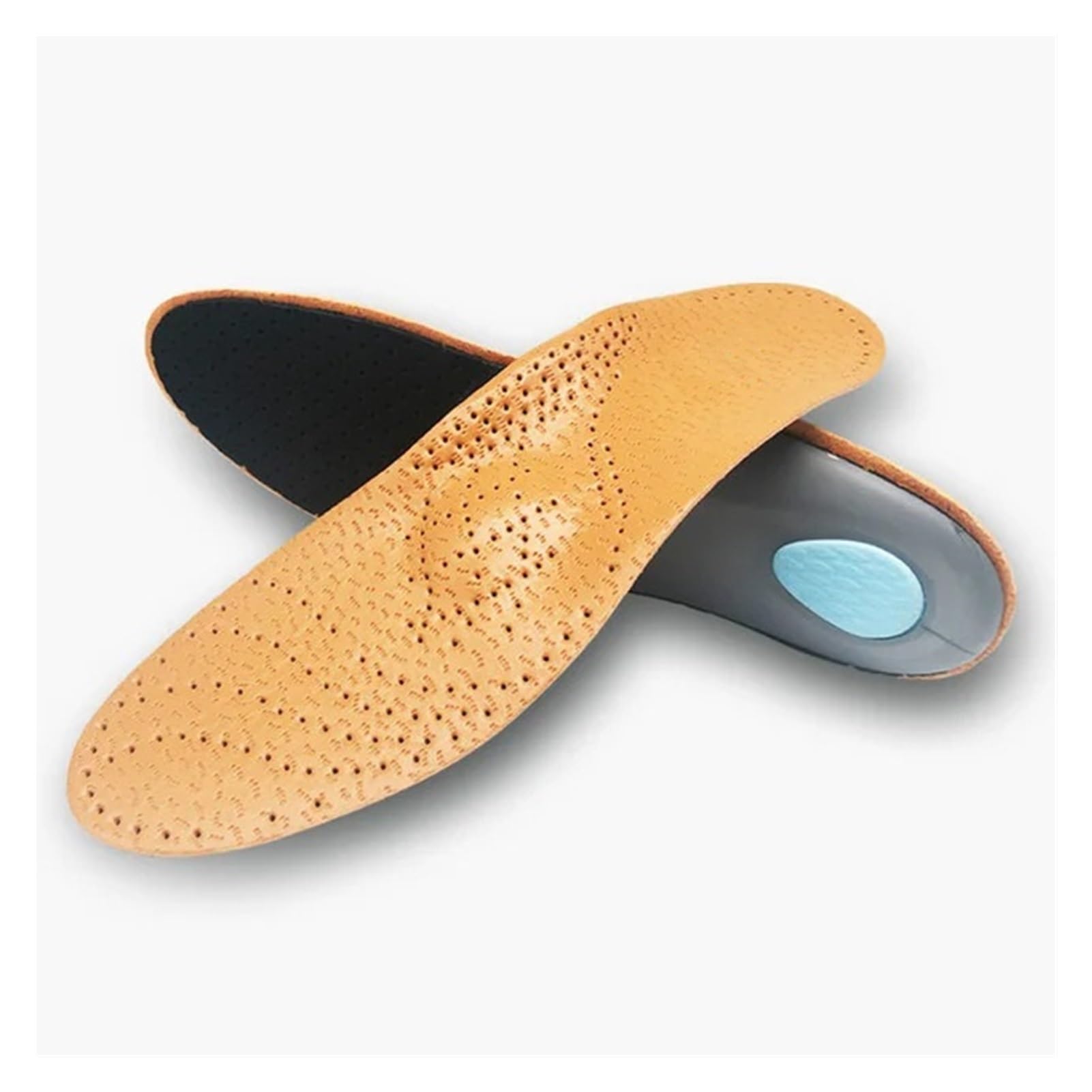 Leder Orthesen Einlegesohle for Plattfüße Arch Support Orthopädische Schuhe Sohle Einlegesohlen for Füße Geeignet Männer Frauen Kinder O/X Bein(XL(45-46) 30cm)