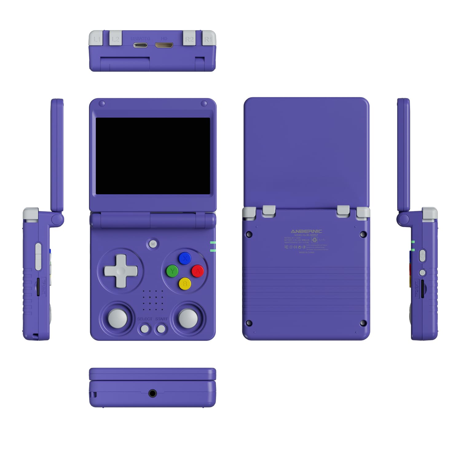 🎮 Consola Retro Portátil RG34XXSP – 64GB Con Juegos Precargados, Pantalla IPS 3.4 Pulgadas, Batería 3300 MAh, WiFi Y Bluetooth