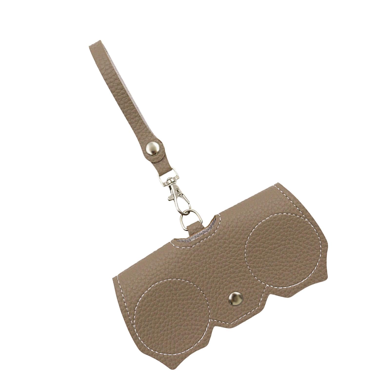 Glasses Bag Handmade Dustproof Glasses Clip PU Leather Case Eyeglasses Pouch Khaki|Health & Beauty | Vision Care | Eyeglass Cases-image-24