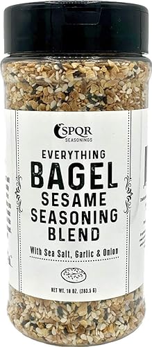Miniatura 10 de Everything Bagel Seasoning Blend Original XL Tarro de 10 onzas. Deliciosa mezcla de sal marina y especias secas de ajo picado y hojuelas de cebolla.