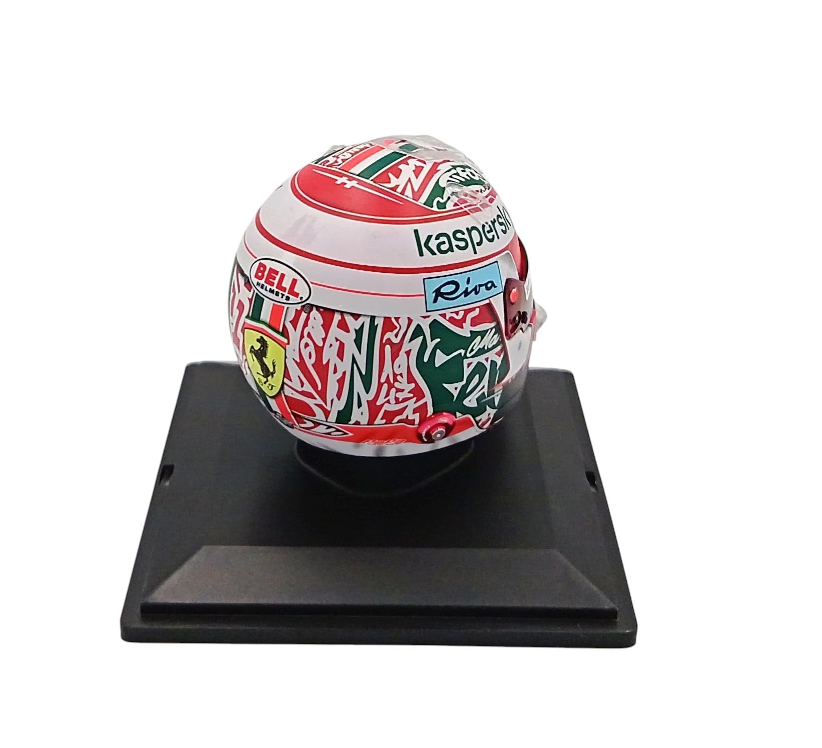 OPO 10 Formel-1-Helm kompatibel mit Ferrari F1: Charles Leclerc 2021 Emilia Romagna GP – Maßstab 1:5 Spark – CAS94