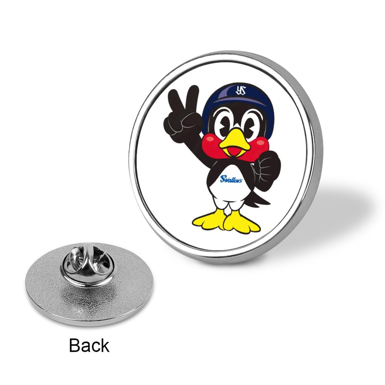 Amazon.co.jp: 東京ヤクルトスワローズ つば九郎 丸バッジ ブローチ