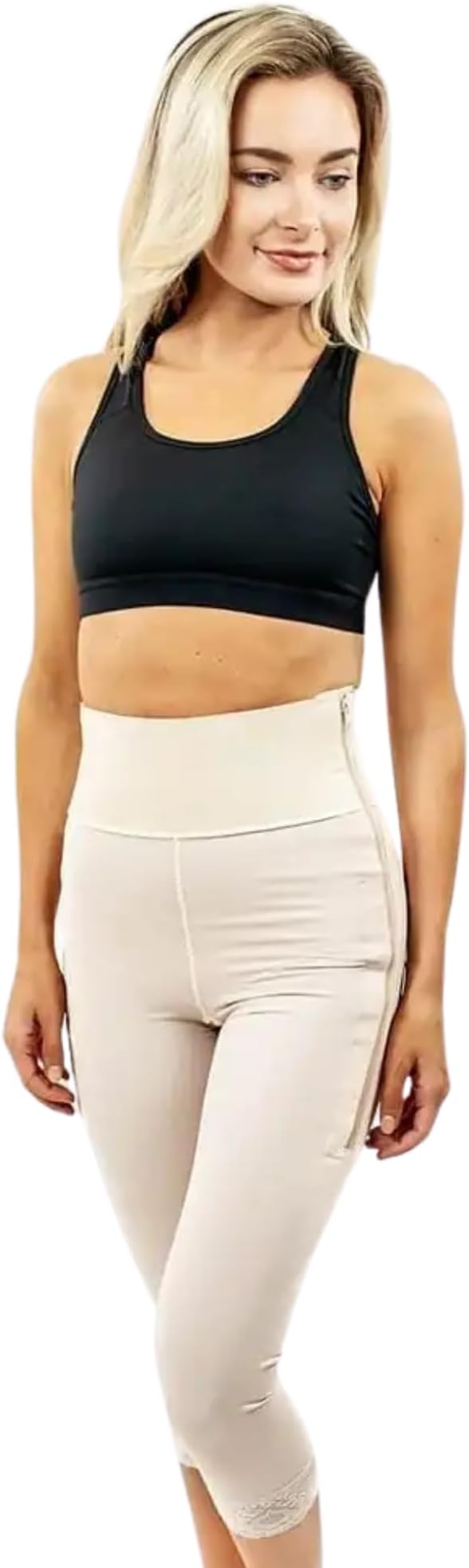 Post Surgery Compression Shorts โ Mid Calf Tummy Tuck 4" style 2