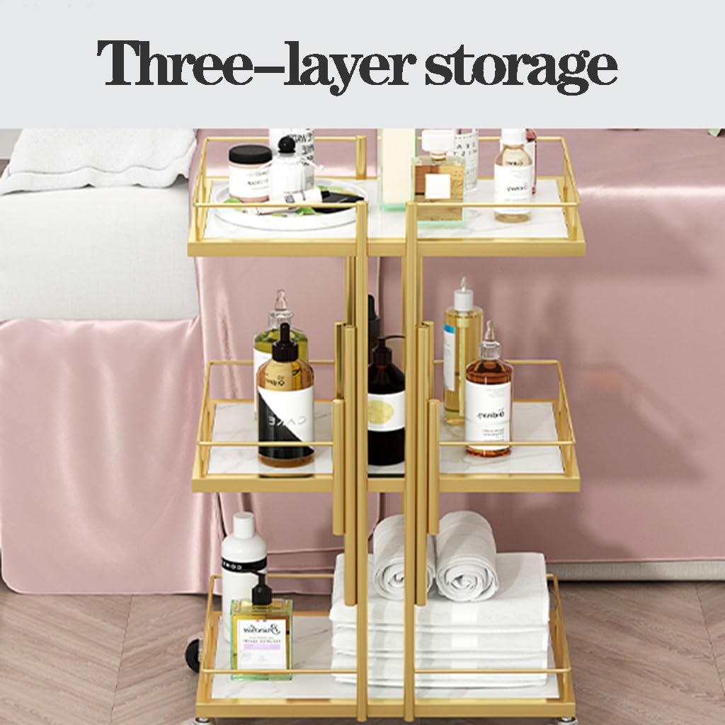 Rollwagen mit Rädern für Spa-Aufbewahrung, Maniküre-Organisation, Allzweck-Organizer für Beauty-Profis, Heim-Salon-Trolley