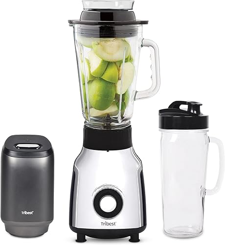 Tribest Mezclador de vacío personal de vidrio PBG-5001-A de la antioxidación del vacío de la licuadora