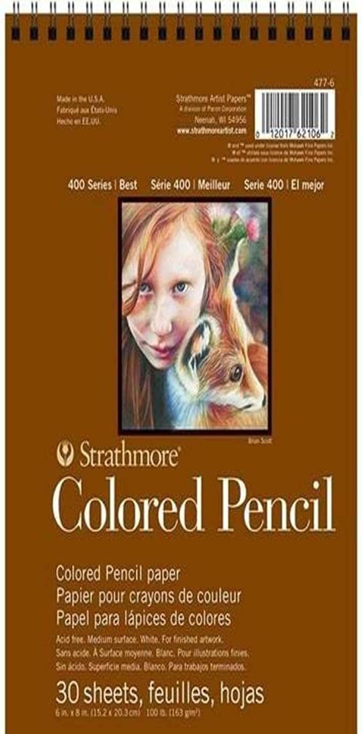 Strathmore 400 Series Colored Pencil Pad, 6"x8" Wire Bound
