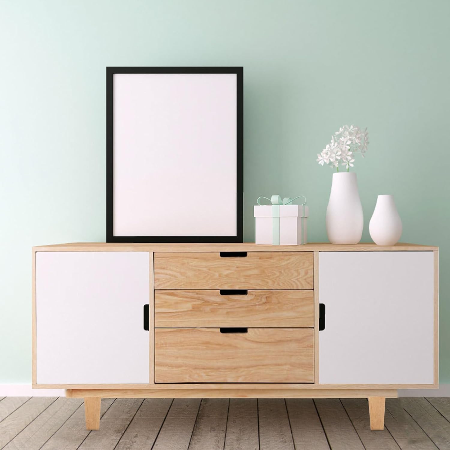 8Pcs Square Wooden Furniture Legs: 4 Inch Height Sofa Legs - Furniture Armchair Cabinet Feet for Sofa Couch Bench Couch Dresser