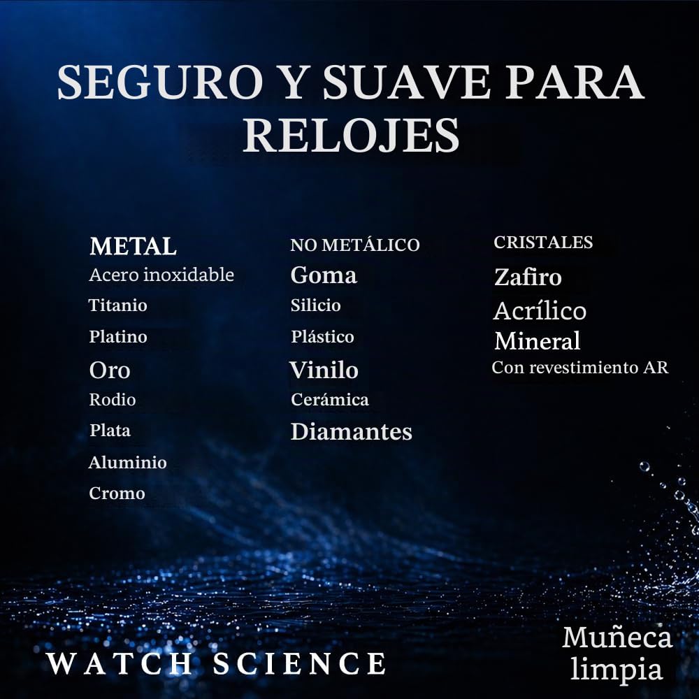 Kit de limpieza de relojes de lujo, repuesto de espuma para limpiar relojes, incluye paño limpiador de joyas, cepillo de limpieza suave para joyas, (paquete de 1), 2 x 10, 1 unidad, 4 onzas