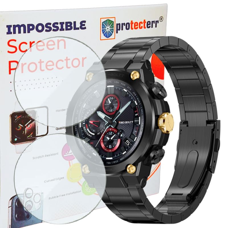Image of 2-Pack Screen Guard for Fire-Boltt Cobalt 1.43 inch inch Protector | Flexible, Unbreakable, Bubble-Free Installation | Not Tempered Glass | Edge-to-Edge Coverage