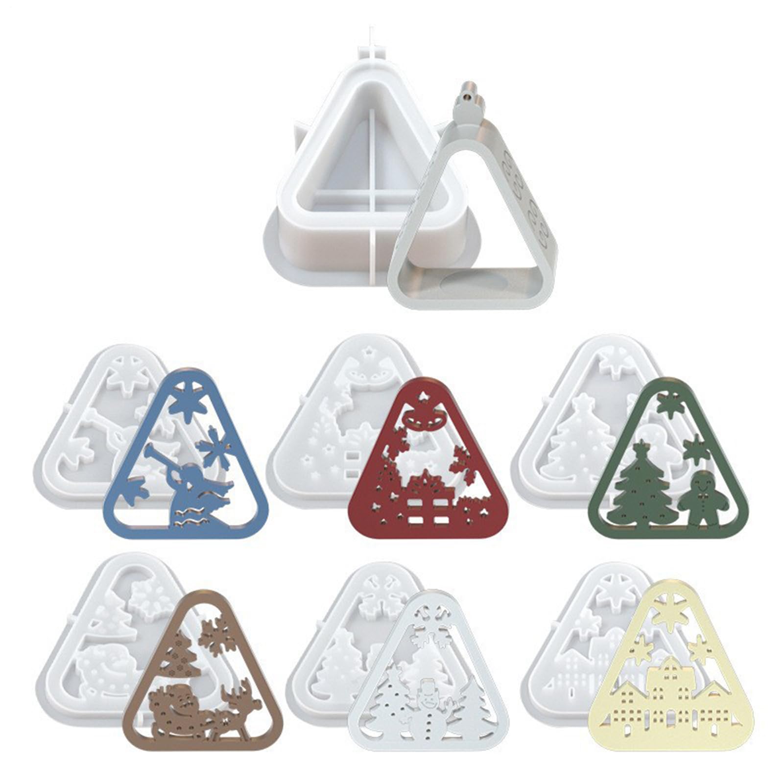 Moule résine bougeoir Noël en silicone pour illuminer votre table de fête de fin d'année