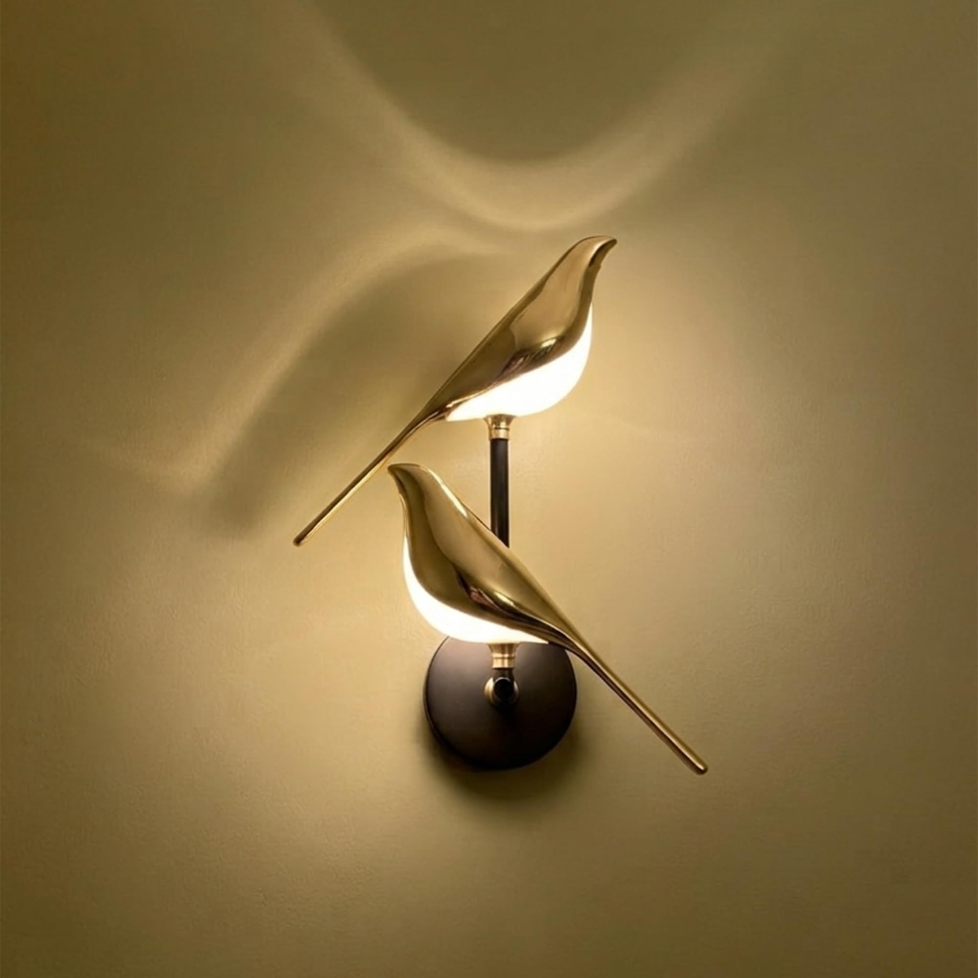 Chanya Hauz Gold Bird Wall Sconce, Double Bird LED Wall Light, Modern Decorative Lamp, Warm White, Metal Finish, Luxury Bird Shape Wall Light for Living Room & Bedroom(Bulb Not Included)-image-26
