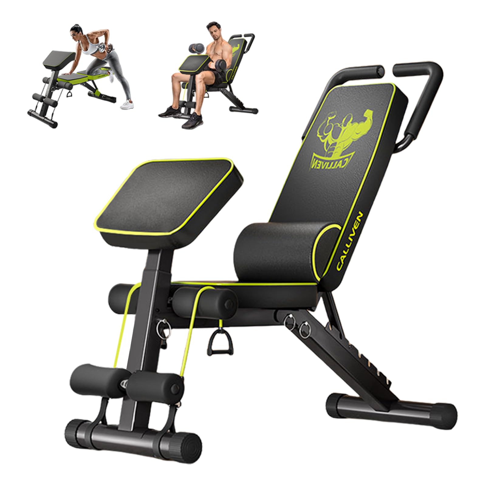 0TO1 TECH Adjustable Weight Bench - Foldable Heavy Duty Incline/Decline 11 in 1 Multi-Purpose Full Body Strength Training for Home Gym - Easy Assembly Lifting