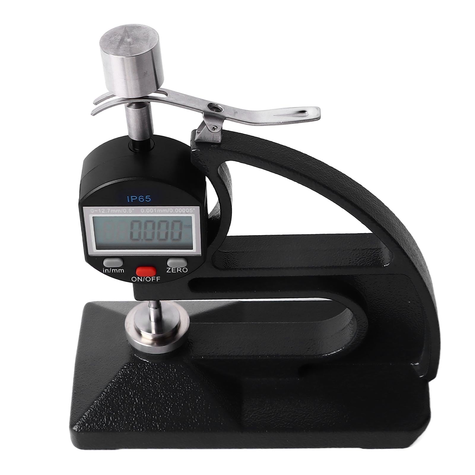 Medidor de espesor digital SustVita con resolución de 0,00005 pulgadas, rango de medición de 0 a 12,7 mm, medidor de espesor de esfera digital con diseño IP65 para una medición