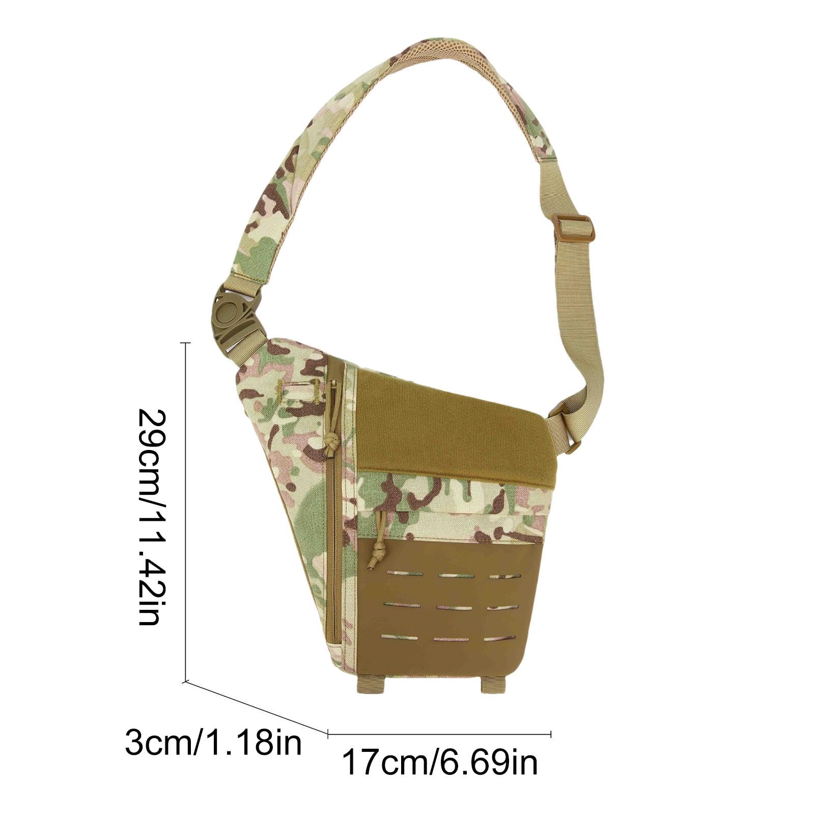 Marsupio antifurto, regolabile, multiuso, in nylon, impermeabile e resistente all'usura, mimetico, ideale per viaggi, attività all'aperto, può contenere portafoglio, telefono, chiavi