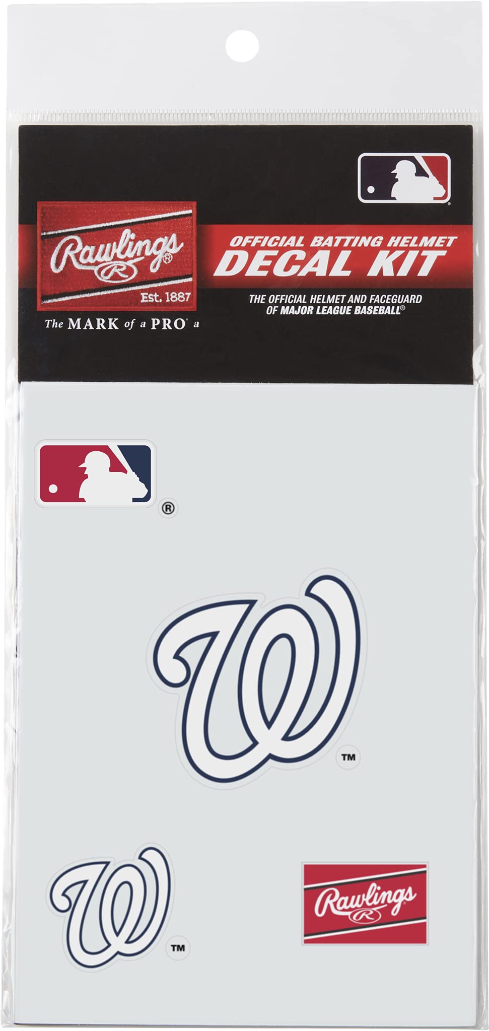Rawlings MLB Authentic Baseball Helmet Decal Kit, (All Team Options)