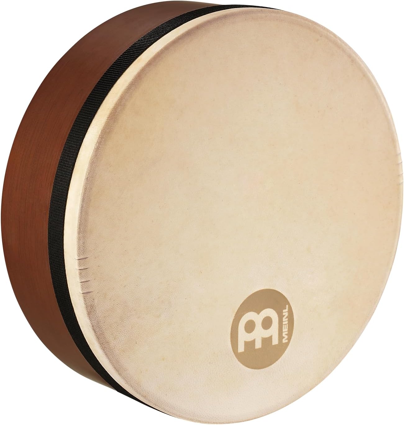 Meinl Percussion 12" Frame Drum with Strings for Buzzing Effect, Bendir-NOT Made in China-Goat Skin Head, Antique Brown Finish, 2-Year Warranty, (FD12BE)