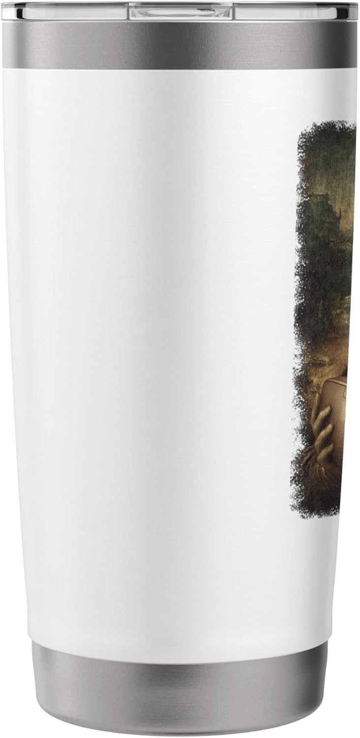 Mona Lisa American Football | Trending Aesthetic Streetwear Stainless Steel Insulated Tumbler image 4