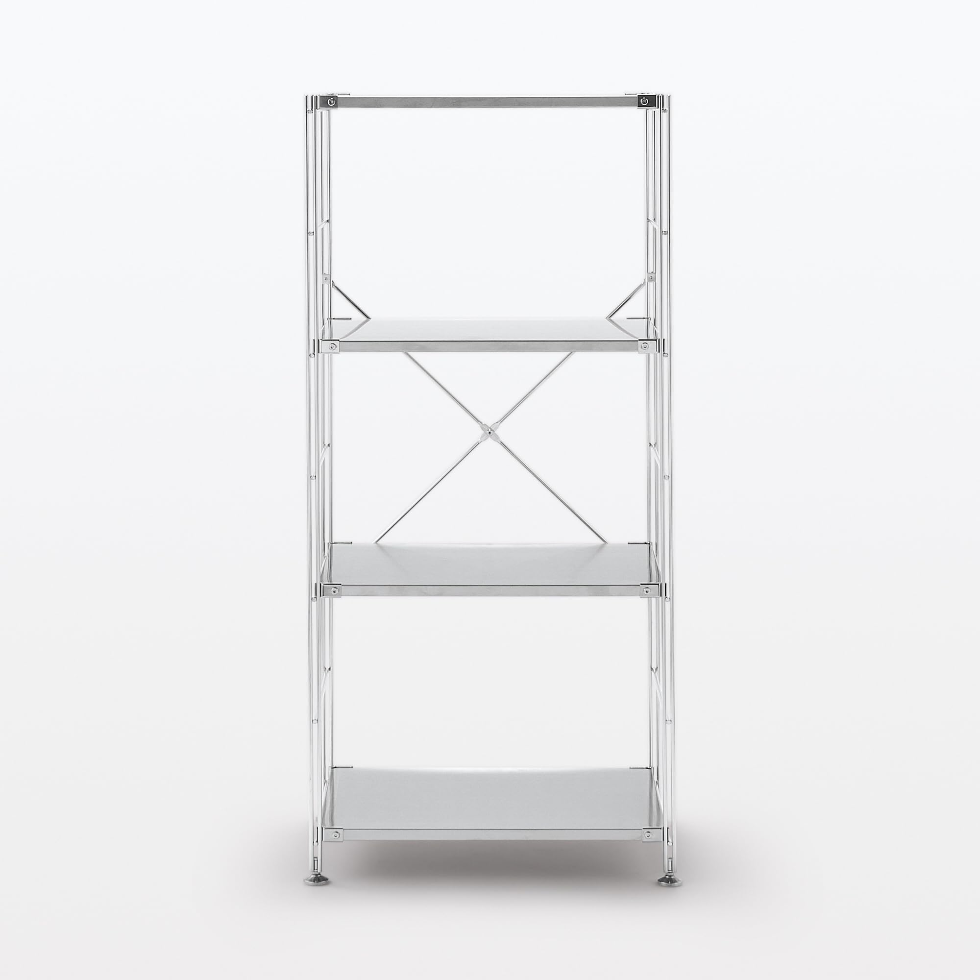 Amazon｜無印良品 ステンレスユニットシェルフ・ステンレス棚セット 中