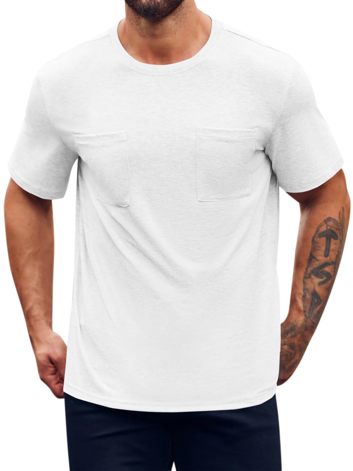 Kennebec River Tree Logo Short-Sleeve T-Shirt for Men in White