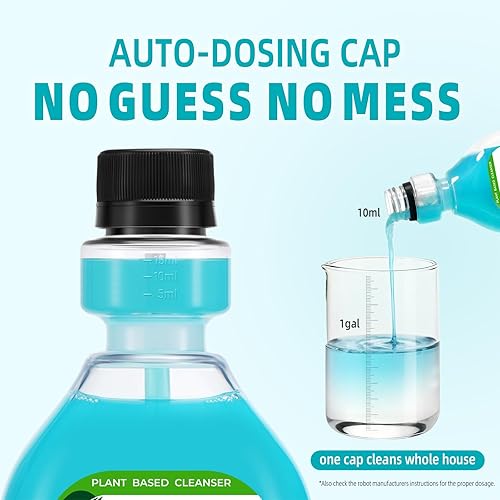 Miniatura 4 de Solución de limpieza de trapeador robot, limpiador de suelo concentrado 100X compatible con todos los robots aspiradores y trapeadores, fórmula a