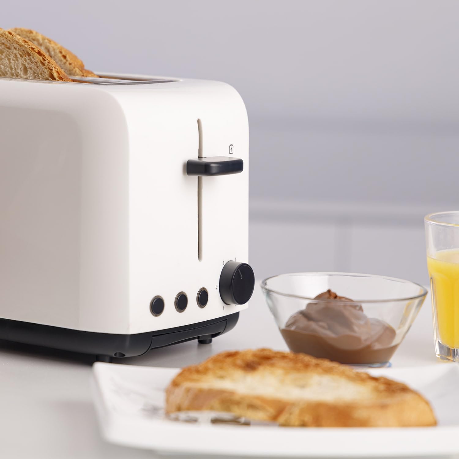 Taurus Mytoast Duplo Cool - Tostadora de pan 1450W, 2 ranuras extra largas y extra anchas, 6 niveles tostado, 3 funciones extra, sistema auto-centrado, bandeja recogemigas