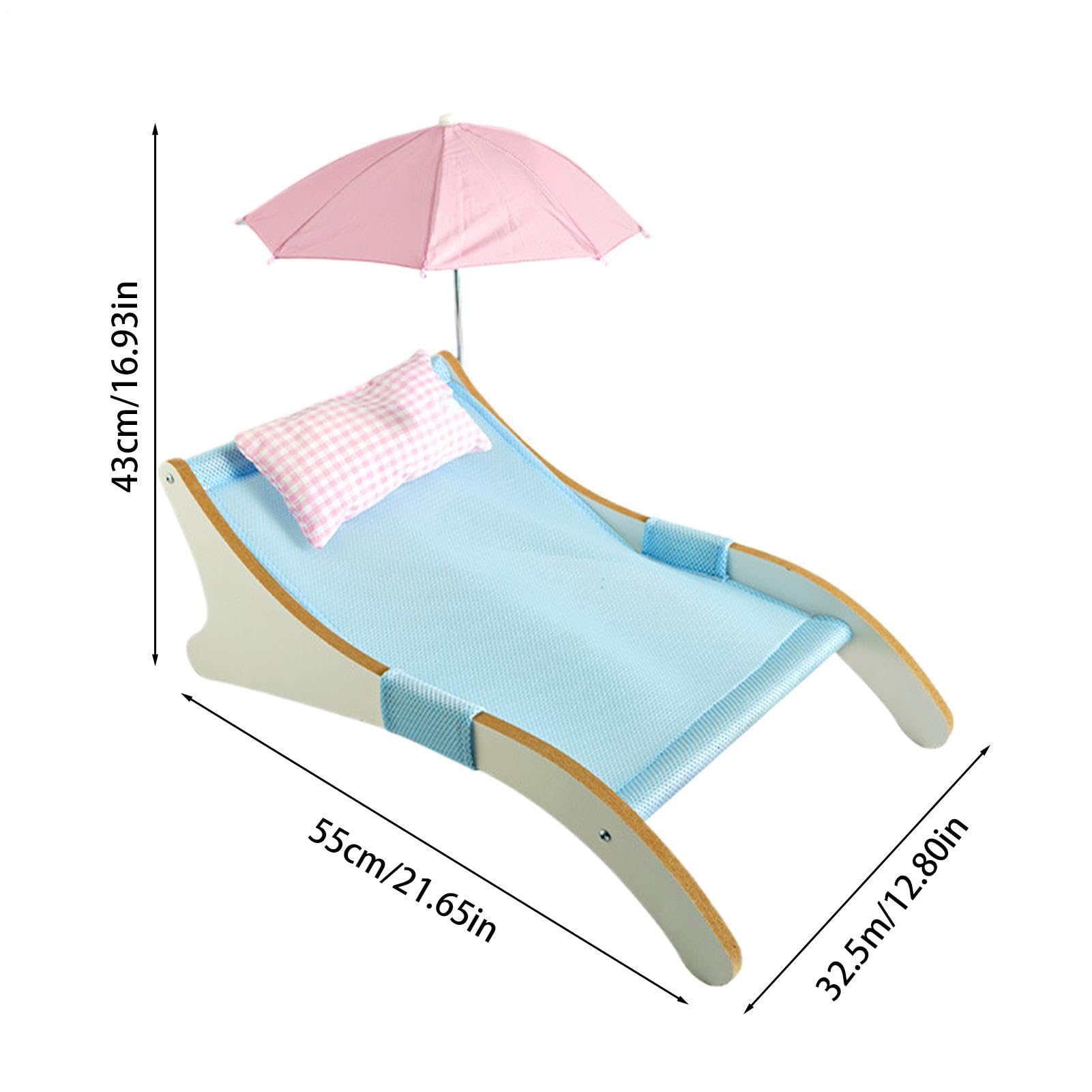 pour Chat Hamac Estival Respirant avec Un Oreiller | Lit en mesh plage pour chat Pour animaux moins de 8 kg - Salon, Balcon, Terrasse, Jardin, Bain de et