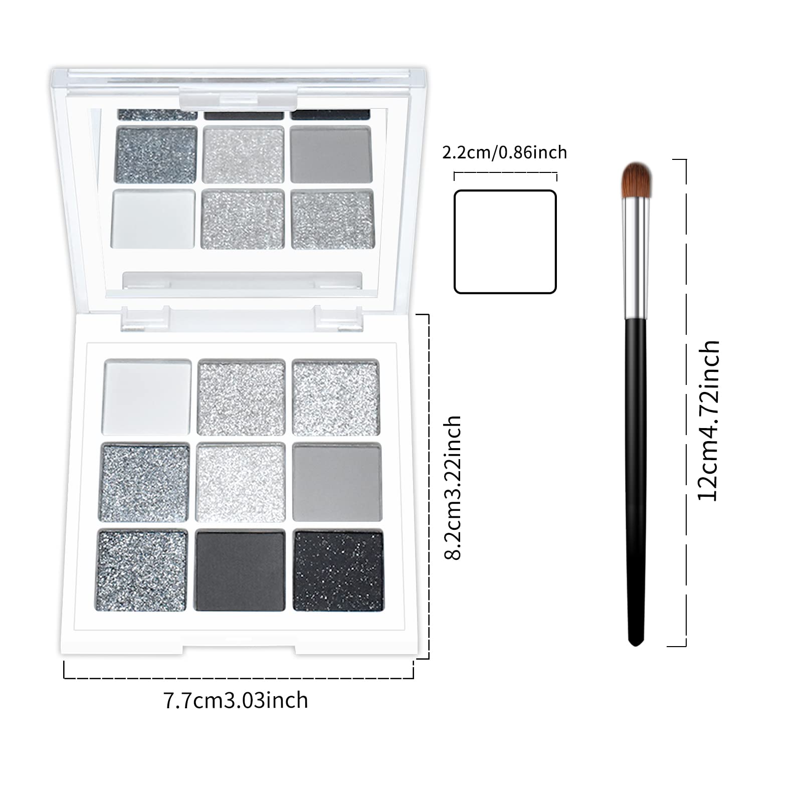 9色スモーキーグレーアイシャドウパレット 9色スモーキーグレーアイシャドウパレット - メルカリ