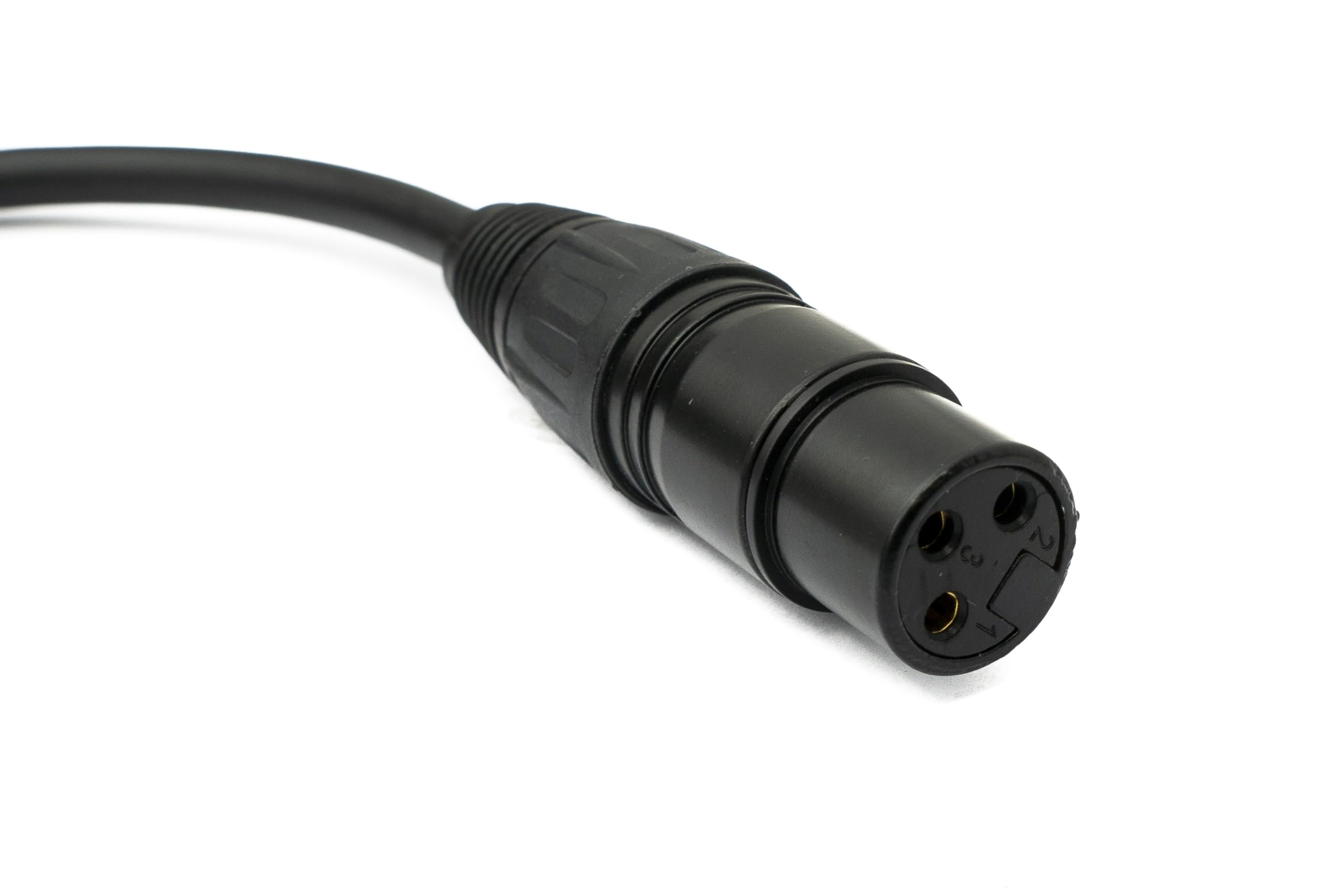 System-S Kabel audio XLR 30 cm 3-biegunowy wtyczka do gniazda adapter w kolorze czarnym