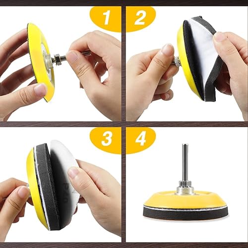 Miniatura 15 de SPEEDWOX Almohadilla de esponja suave de 2 pulgadas con gancho y bucle, paquete de 5 almohadillas de espuma suave, esponja de lijado, almohadilla