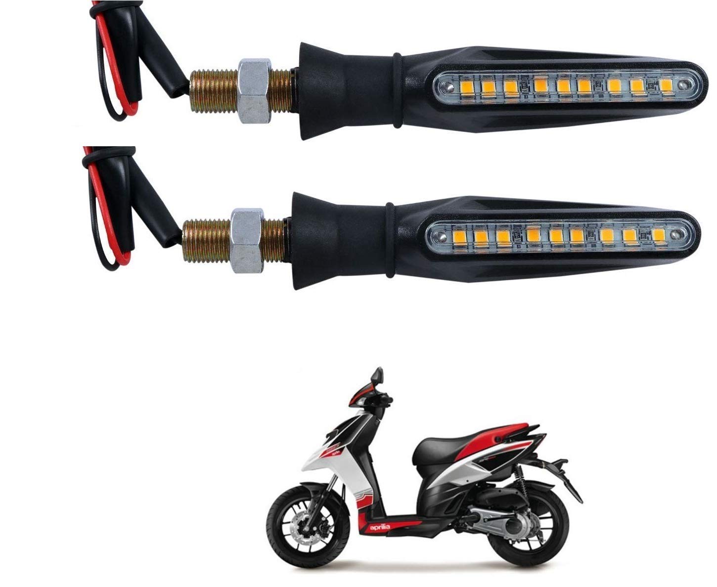 Kozdiko Front & Rear Side Sleek Yellow Indicator Light Set of 4 Pcs for Aprilia SR 125-image-46