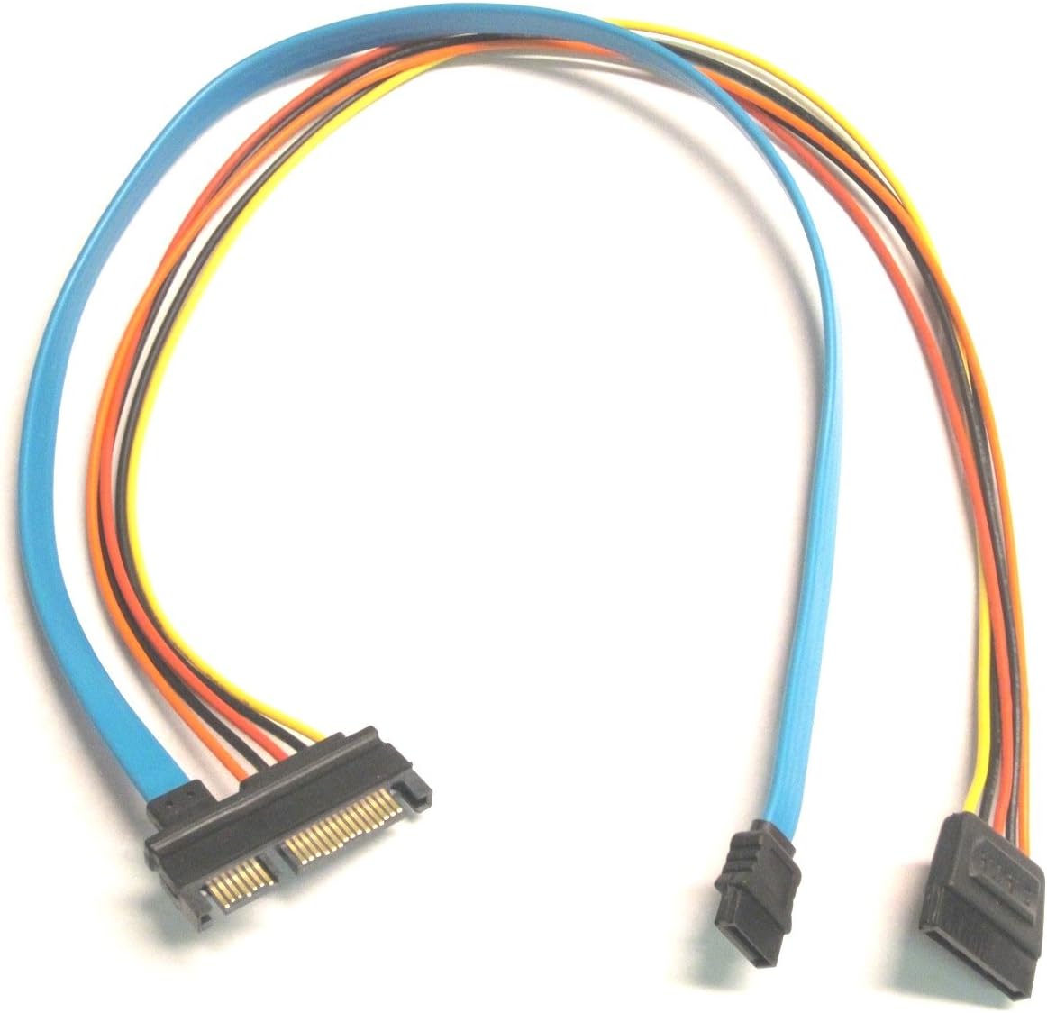 SATA 22 Pin Male to SATA 7 Pin and 15 Pin Female