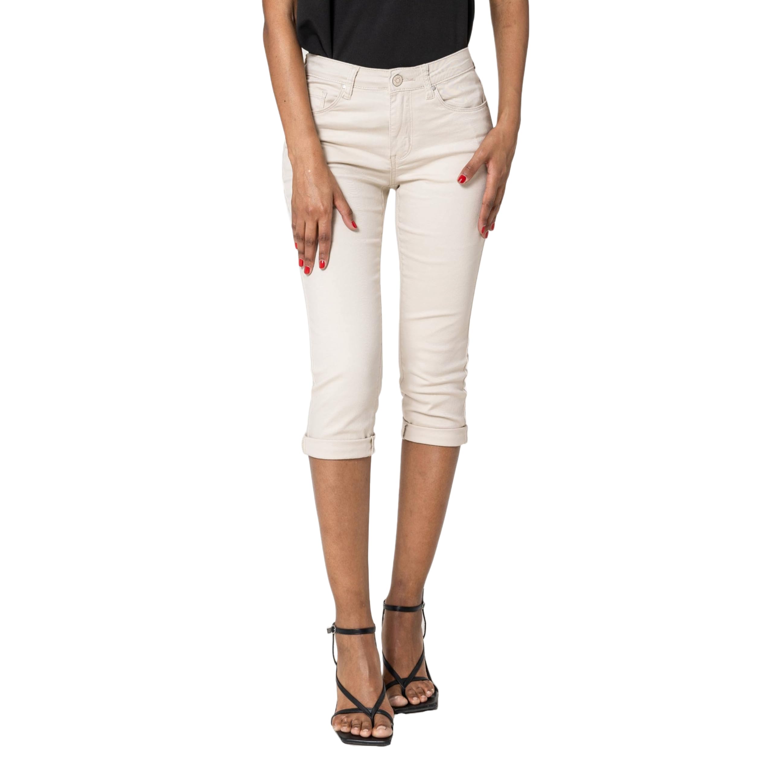 Nina Carter P230 - Jean pour femme - Coupe skinny - Taille haute - Pour l'été