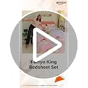Image of Famyo King Size Bedsheet Set with 2 Pillow Covers, 250 TC Fitted Bedsheet & Comforter Cover (4pc Set) - Home Decor, 72x78 inches King Size Children Bedding, Cute Pink Unicorn & Rainbow Design | 4-Piece Set, 250 TC Fitted Bedsheet, 2 Pillow Covers, 72 x 78 in, Pink Unicorn & Rainbow Design, Soft Kids Bedding