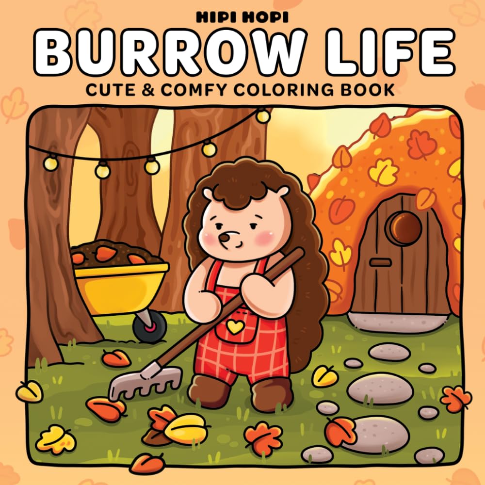 Burrow Life: Cute & Comfy Coloring Book for Adults and Teens Featuring Adorable Animal Scenes in Cozy Hygge Moments and Spaces for Relaxation with Bold and Easy Designs
