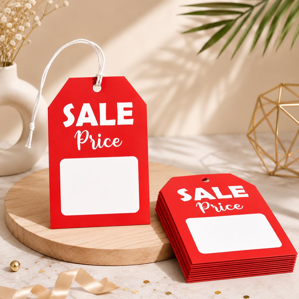 Sale Price Tags with String | 2" X 3" Red/White Color (Pack of 100) Sale Price Large Printed Garment Price Paper Tag Labels, Sale Tags Price Tags Paper Sales Tags Labels-image-43